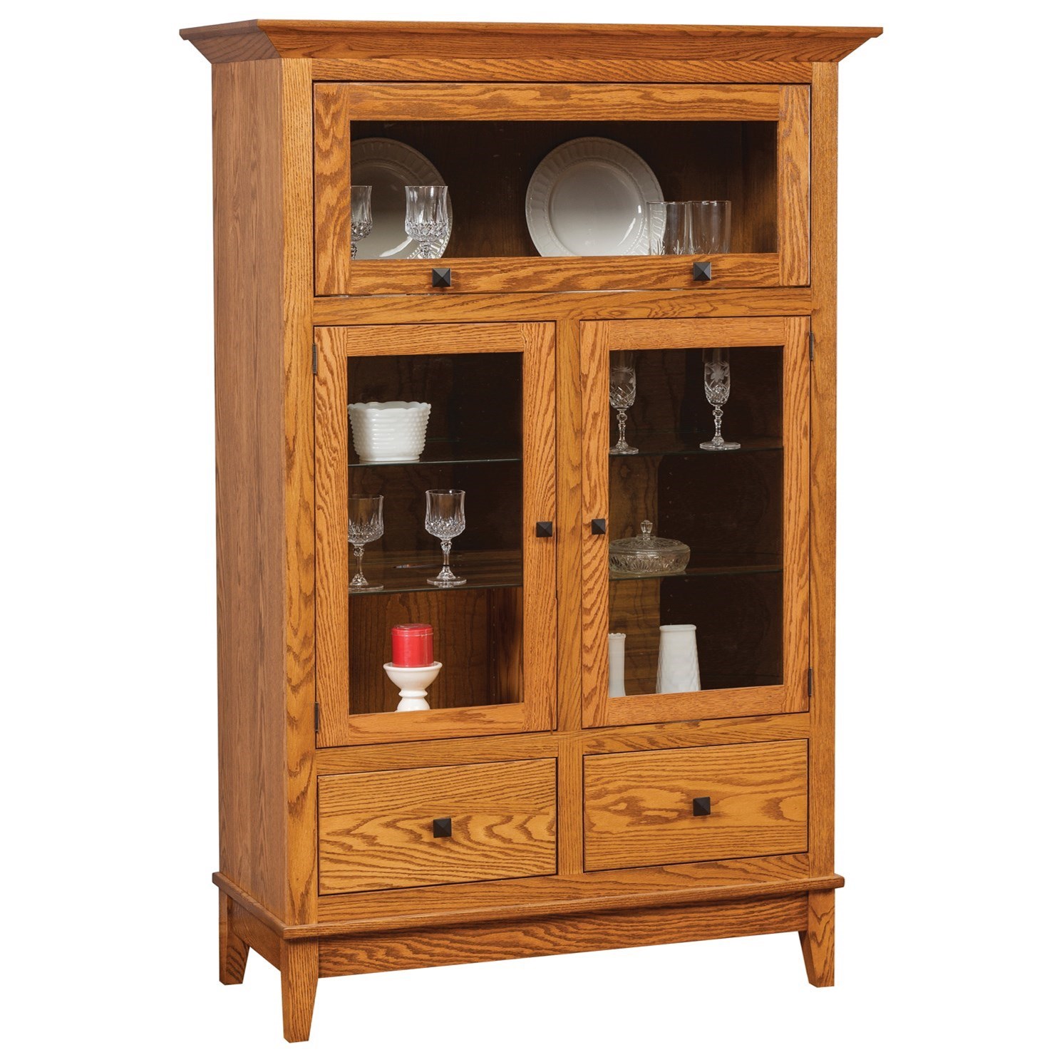 Transitional on sale china cabinet